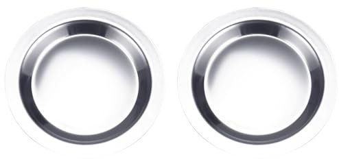 2 PCS Silver Wine Bottle Coaster, 11.5cm Round Stainless Steel Coasters, Heat Resistant Table Protector