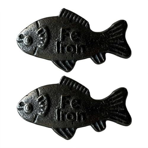 Iron Bird Cooking Tool – Natural Iron Supplement for Anemia & Iron Deficiency | Reusable Cast Iron Fish for Healthy Meals | Ideal for Vegans and Pregnant Women (Fish 2Pcs)