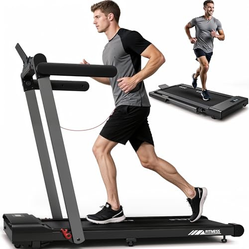 Orisyn 3-in-1 Laufband für Zuhause | Walking Pad mit 2,5PS Motor & Bluetooth | 12 km/h, 12 Programme & Dual-LED | Klappbar mit APP & Fernbedienung | Für Homeoffice & Fitnessstudio