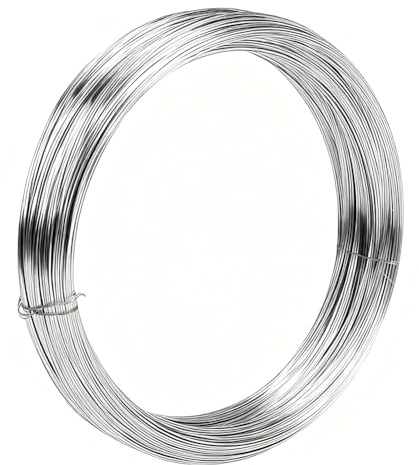 304 trådar i rostfritt stål, Ø 2 mm, 30 m, rostfri silvertråd i stål, hård ståltråd, för gör-det-själv- och trädgårdsarbete (2 mm x 30 m)