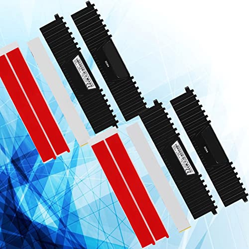 SUNGOOYUE Aluminium-DDR-RAM-Speicherkühlkörper, 2er-Pack Kühlset mit Wärmeleitpads, Kompatibel mit DDR DDR2 DDR3 DDR4 Desktop- und Serverspeicher