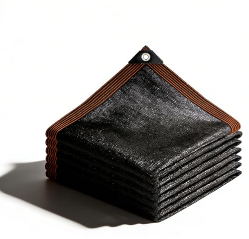 Schattierungsnetz 120 x 260 cm Beschattung für Gewächshaus Luftdurchlässiger Windschutznetz Sonnenschutz Sonnensegel Garten für Balkon Pflanze Hühnerstall, Schwarz