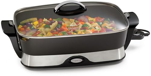 Presto 06857 16-inch Electric Foldaway Skillet, Black