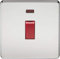 Knightsbridge SF8331NPC Screwless 45 A 1-Gang DP Switch, Polished Chrome with Neon