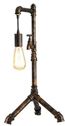 Luce Design Tischleuchte Rustikal E27, 60 W, rost, 61 x 41