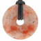 Lebensquelle Plus Edelstein Donut Ø 30 mm + Baumwollband + Edelsteinkarte | Naturstein Anhänger Halskette | Echte Heilsteinkette inkl. Band (Sonnenstein)