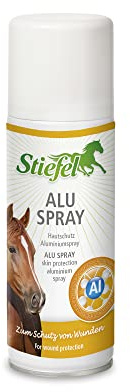 Stiefel Aluspray für Pferde – Wundschutzspray mit Aluminiumpartikeln, bildet atmungsaktive Schutzschicht, unterstützt Wundheilung, feiner Sprühnebel – 200 ml