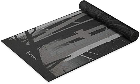 Gaiam Yogamatte, Premium-Druck, wendbar, extra dick, rutschfest, Übungs- und Fitnessmatte für alle Arten von Yoga, Pilates und Bodentraining, Deep Forest, 6 mm
