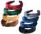 8 Stück Haarreif Samt Breit Haarbänder Dirndl Haarreifen Damen Trachten Haarschmuck Vintage Stirnband mit Knoten Schwarz Blau Grün Rot Grau für Karneval Winter Herbst