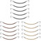 FRCOLOR 15pcs ganci coda di cavallo Gancio elastico per capelli banda fascia gancio per capelli più spessi (nero, marrone, beige)