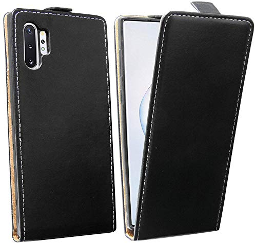 cofi1453® Flip Case kompatibel mit Samsung Galaxy Note 10 Plus (N975F) Handy Tasche vertikal aufklappbar Schutzhülle Klapp Hülle Schwarz