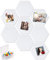 Yoillione Sechseckig Memoboard Filz Wandaufkleber, Weiß Memoboard Bunte Filzboard Bulletin Board Memo Wand Pinnwände Küche Selbstklebend Filzpinnwand, Wanddekoration für Büro Küche