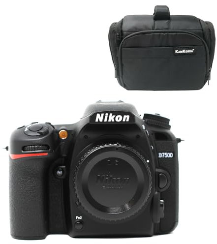 KamKorda Camera Bag + D7500 DSLR Camera Body, 20.9MP DX-Format CMOS Sensor, EXPEED 5 Image Processor, 4K UHD Video, 3.2 Tilting Touchscreen LCD + 2 Year Warranty