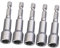 8mm Steckschlüssel mit Magnet, für 1/4 Zoll Sechskantschaft Schneller Wechsel Rille für Bohrschrauber Schneller Wechsel Rille, Packung mit 5 Stück