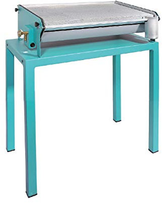 Barbecue per esterno in acciaio con pietra lavica cm 60 x 40, BEL-FER modello 1219TV60P, funziona a gas