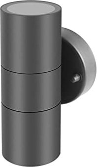 Kerry Outdoor Wall Lights, Up Down Mains Powered Lighting, Anthracite Grey Stainless Steel IP44 Waterproof, Exterior Wall Sconce for Indoor, Front Door, Patio, Hallway, Porch, Garden, Garage, Post