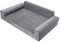 HOBBYGARDEN Hundebett Hundekissen Bett Kissen Haustierbett Hundeliegen Hundesofa Hundecouch Liegen Sofa Hundekorb Tierbett Weich,Grau, 98 x 66 cm