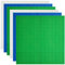 Lekebaby Classic Baseplates 10x10 Large Building Board Base Plates 100% Compatible with All Major Brands, 6 Pack, White/Blue/Green