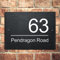 Slate House Signs Door Numbers Plaques for Wall Road Plate Plaque Rectangle Rustic Black Natural Slate Signs UV Printed Plaques 10 Year Guaranteed Hand-Finished in UK 27X19cm