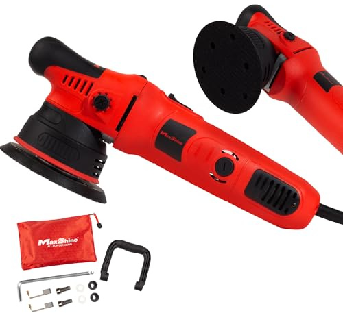 Maxshine M8S V2 Dual Action Polisher | 8mm Throw, 5” Backing Plate, 1000W Motor, 6-Speed | Thread 5/16” | Auto, Boat & Marine Detailing Tool for Paint Correction, Swirl & Scratch Removal