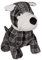 MIJOMA Türstopper Türpuffer Türsack aus Stoff Plüsch, 1kg schwer gefüllt, Lustiges Hingucker-Design für eine stilvolle Dekoration (Hund - schwarz weiß kariert)