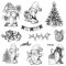 arriettycraft Frohe Weihnachten Zwerg Weihnachtsbaum Kugeln Klare Stempel für Karten machen Dekoration und Scrapbooking Gummistempel zum Basteln
