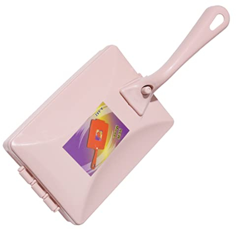 Gcroet Brosse de débris de Tapis, balayeuse à Double Rouleau, nettoyant à saupoudrage à Main, Brosse de Nettoyage à Double Rouleau Brosse de débris de Tapis Rose, Brosse de Nettoyage à Double