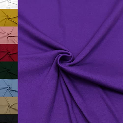 MAGAM-Stoffe Noah Bündchenstoff Feinstrick uni Oeko-Tex Meterware 50cm (13. Violett Aubergine)