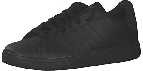 adidas Grand Court Lifestyle Tennis Lace-Up Shoes Chaussures, Carbon Black/Carbon Black/Grey Six, 40 EU