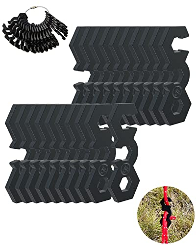 NACETURE Seilspanner aus Aluminiumlegierung (schwarz, 20 Stück) für Camping, Zelt, Abspannschnur, Einsteller für Camping, Wandern, Rucksackreisen, ultraleichte Zeltheringe, Spannseil, Zeltschnur