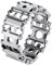 Wearable Herren Outdoor Multifunktionswerkzeug Armband Schraubendreher Werkzeug Feld Überleben Armband 3cm Notfall Kit Bike Multi Werkzeug (Color : 3cm Silver)