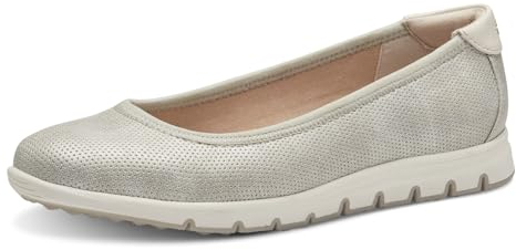 s.Oliver Damen Ballerinas Plateau Bequem, Gold (Champagne), 41 EU