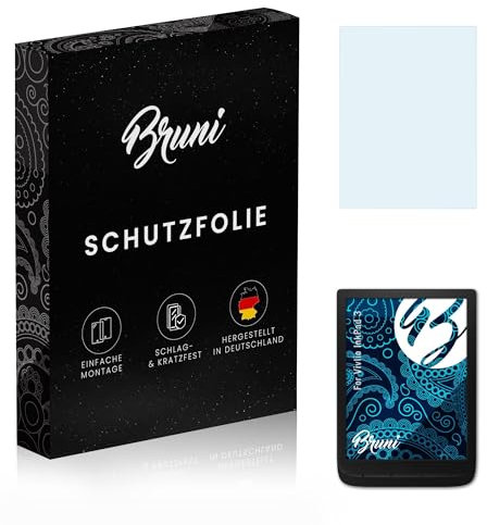 Bruni Protecteur d'écran compatible avec Vivlio InkPad 3 Film Protecteur, cristal clair Écran protecteur (2X)