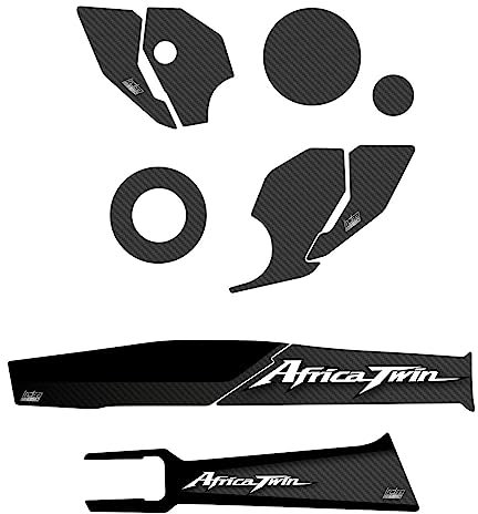 IRIDEA DESIGN Adesivi 3D motore carbon 3D resinato compatibile con HONDA CRF L AFRICA TWIN 1000 2016-2019