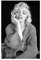 Poster auf Leinwand, Motiv: Marilyn Monroe, Wandkunst, Dekordruck, Gemälde für Wohnzimmer, Schlafzimmer, Dekoration, ungerahmt, 40 x 60 cm, Schwarz und Weiß