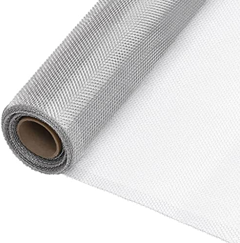 vidaXL Fliegengitter Aluminium 112x2000 cm Silbern
