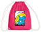 Spreadshirt Die Schlümpfe Schlumpfine Happy Face Turnbeutel, One Size, Fuchsia