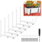 Sourcing Map White Adjustable Window Planter Box Brackets, Iron Flower Box Wall Mounting Hooks for Balcony, Fences, Patio, and Garden (6 PCS)