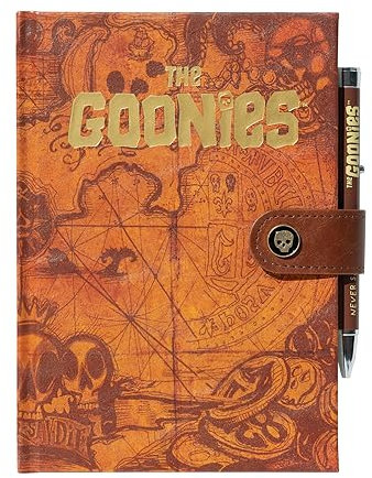 Grupo Erik Premium Notizbuch mit Stift The Goonies Notizbuch A5 Dotted - Notizbuch Klein - Reisetagebuch zum selberschreiben - Bullet Journal Dotted A5 Tagebuch Mädchen und Jungen mit Kugelschreiber