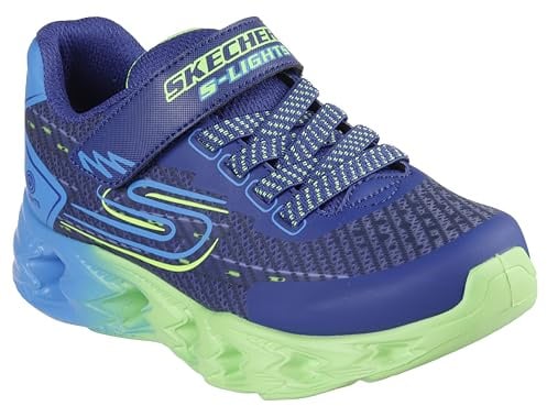 Skechers Kinder Low Sneaker QUANTROID Blau Synthetik, Farbauswahl:blau, Größe:28½