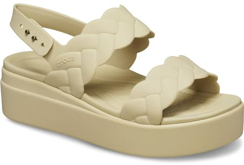 Crocs Women Sandal,Brooklyn Woven Upper LW,Chai,4 UK Women