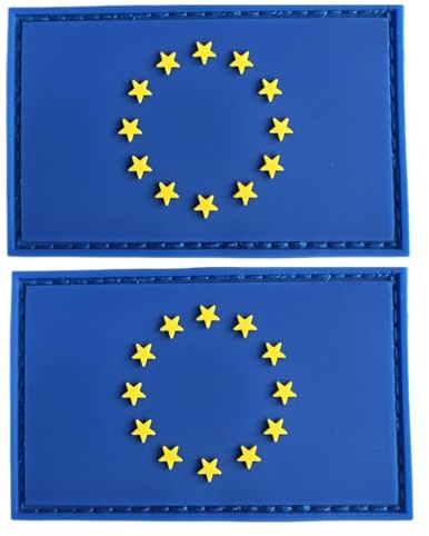 Aufnäher mit EU-Flagge, PVC-Gummi, Klettverschluss, für Hüte, taktische Taschen, Jacken, Kleidung, Team-Militär-Patch, 2 Stück