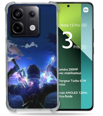 Cokitec Verstärkte Schutzhülle für Xiaomi Redmi Note 13 Pro 5G Manga SAO Sword Art Online Epee