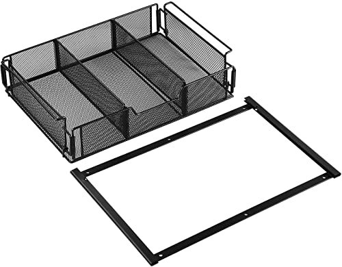 RTYUSWL 14.58 In Under Desk Drawer Organizer Hanging Pullout Drawer Basket Under Desk Storage Shelf Tray Basket for Office Home Workspaces Cabinet(#1)