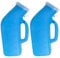 ‎‎DMJJSD® 2 Pack Urinal Bottle 1200ml/34 Ounce Urinal Bottles for Men Portable Urinal with Lid Male Urine Bottles Non Spill Pee Bottle for Men for Hospital, Incontinence,Outdoor, Car, Travel, Camping