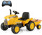 RELAX4LIFE Trattore Elettrico per Bambini, Auto Giocattolo Elettrica da 12V con Rimorchio Staccabile, Telecomando, Luci, Clacson, Ruote Durevoli e Sospensioni a Molla (GIALLO)