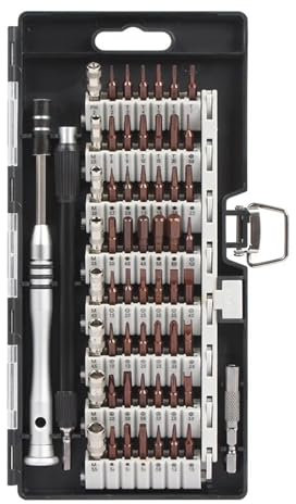 Kit de Controlador magnético, Kit de Herramientas de reparación electrónica Profesional, Destornillador de precisión de Acero S2 60 en 1(Black)