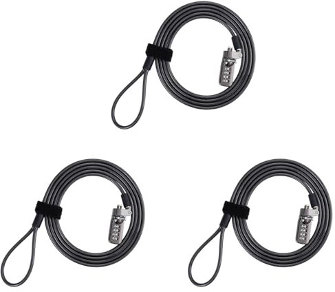 Breeshy 3X Diebstahl Sicherung Kombination Laptop Notebook Kabel Sperre 4 Stellige Passwort Sperre