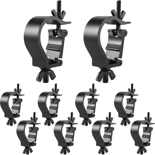 Truss O Clamp,Traverse Schellen,Hook Clamps Truss 10er Pack 48-52mm Schnellschnalle Bühnenbeleuchtungsklemme Große Belastung bis zu 200 kg Klammen Haken für bewegliche Bühnenlichter und Scheinwerfer