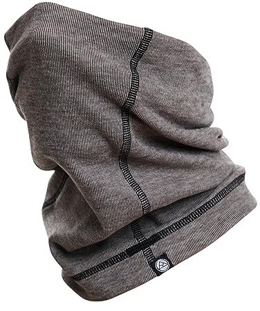 Hilltop Polar Multifunktionstuch, Herbst & Winter Schal, Halstuch, Motorradmaske, Gesichtsmaske, Halswärmer, mit Kordelzug 100% Fleece, für Damen und Herren, Design/Farbe:Braun ohne Kordelzug